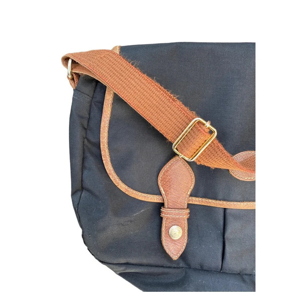 Longchamp black canvas crossbody vintage - Picture 5 of 11